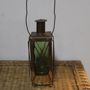 1950's Brass & Glass Whisky Decanter Music Box.  Made in Sweden.